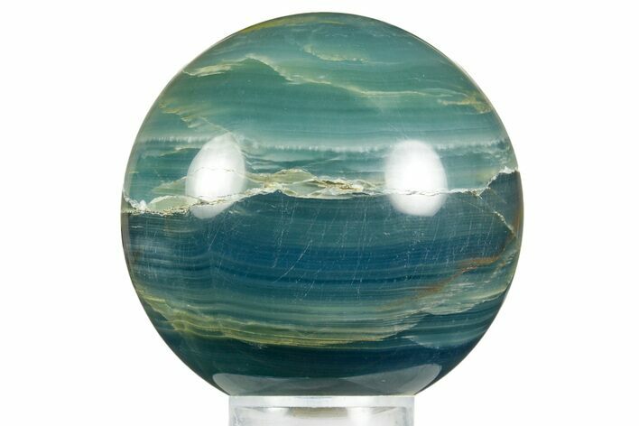 Polished Blue Calcite Sphere - Argentina #371055